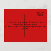 ランジェリー，ランジェリーショウェ，ランジェリーシャワー招待 インビテーションポストカード (裏面)