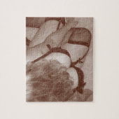 ランジェリー、成長した自然な美しいの感覚的な女性 ジグソーパズル (縦)