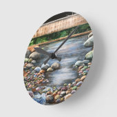 ランスケップザブルックハンド色彩の鮮やかオリジナルアート ラウンド壁時計 (傾斜)