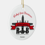 ランスタインエアベースベビー初めてのクリスマスセラミックO セラミックオーナメント (右)