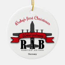 ランスタインエアベースベビー初めてのクリスマスセラミックO