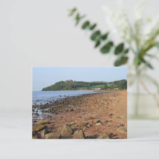 ランステファン城とビーチはがき ポストカード (スタンド正面)