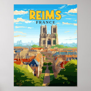 ランスフランスヴィンテージ旅行イラストレーション ポスター