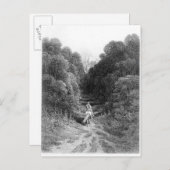 ランスロットはアストラートの城に近づく ポストカード (正面/裏面)