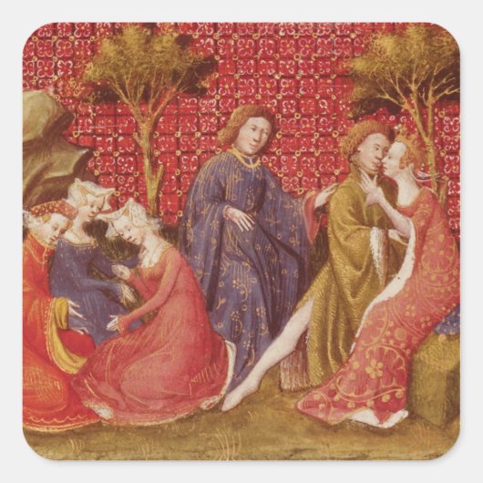 ランスロットはギニーにキスをした スクエアシール (正面)