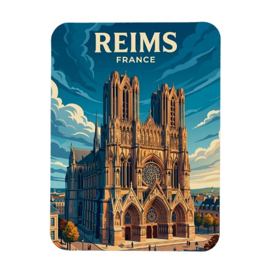 ランス大聖堂 フランス マグネット (縦)
