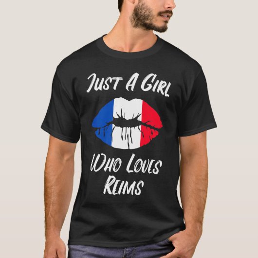ランス キス 愛 フランス フラグ Tシャツ (正面)