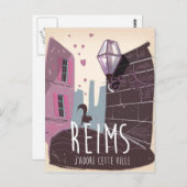 ランス・フランスの都市旅行ポスター ポストカード (正面/裏面)