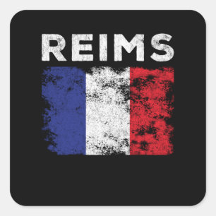 ランス・フランス国旗フランスのの土産 スクエアシール