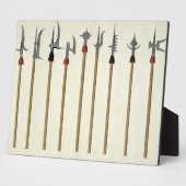 ランス、槍、矛槍兵、傍聴人、プレート フォトプラーク (側面)