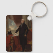 ランズダウンポートレート:ジョージ・ワシントン米大統領 キーホルダー (裏面)