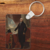 ランズダウンポートレート:ジョージ・ワシントン米大統領 キーホルダー (裏面)