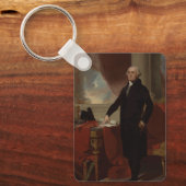 ランズダウンポートレート:ジョージ・ワシントン米大統領 キーホルダー (正面)