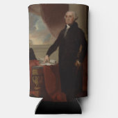 ランズダウンポートレート:ジョージ・ワシントン米大統領 スリム缶クーラー (裏面)