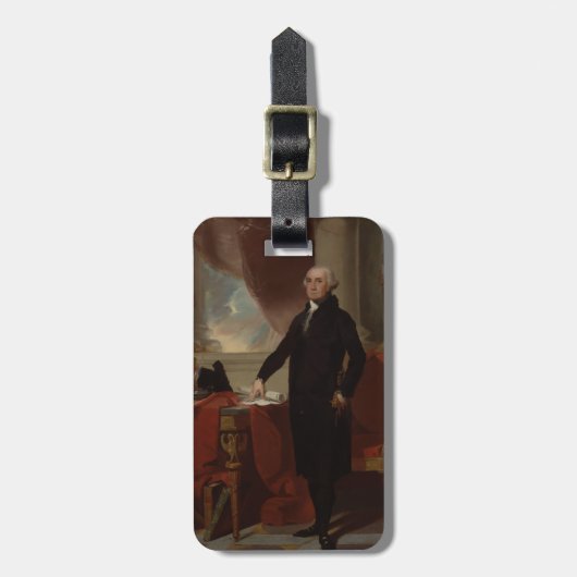 ランズダウンポートレート:ジョージ・ワシントン米大統領 ラゲッジタグ (正面縦)