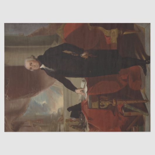 ランズダウンポートレート:ジョージ・ワシントン米大統領 薄葉紙 (正面)