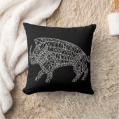 ランズ付きワイルドボア クッション (ブランケット)