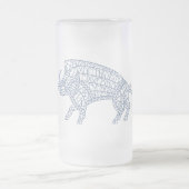 ランズ付きワイルドボア フロストグラスビールジョッキ (中央)