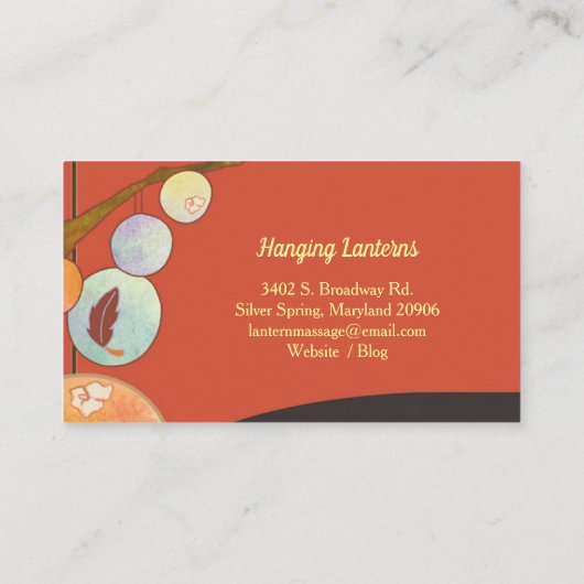 ランタお洒落ンユニークツリースパ 名刺 (裏面)