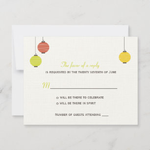 ランタぶら下がったン結婚式RSVPカード 出欠カード