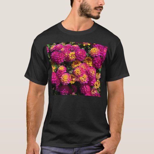 ランタナの花の背景 Tシャツ (正面)