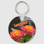 ランタナの鮮やかな花々 キーホルダー (正面)