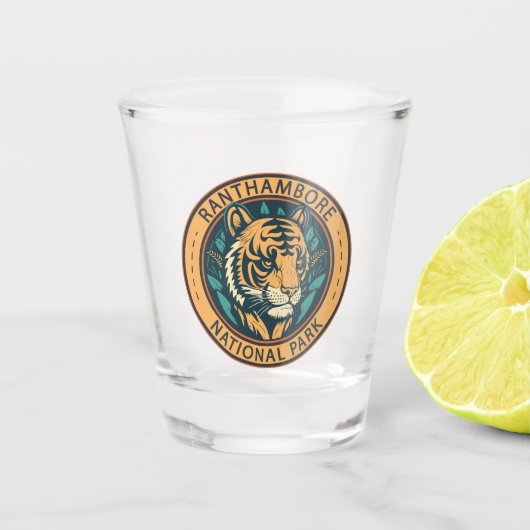 ランタムボア国立公園インドヴィンテージ ショットグラス (正面)