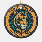 ランタムボア国立公園インドヴィンテージ セラミックオーナメント (裏面)