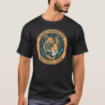 ランタムボア国立公園インドヴィンテージ Tシャツ<br><div class="desc">ランサムボアベクトルデザイン。インド北部のラジャスタンにあるサワイ・マドプールの町の近くの広大な野生生物の保護区である。</div>