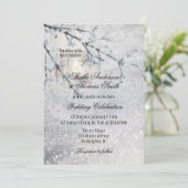ランタンきらめくスノーウィンターウェディング招待状 招待状 (スタンド正面)