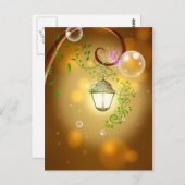 ランタンとつる植物 ポストカード (正面/裏面)