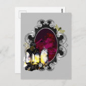 ランタンとトンボ – 魔法のヴィンテージ ポストカード (正面/裏面)