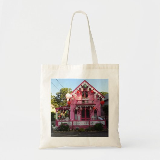 ランタンとピンクジンジャーブレッド – Martha's Vineyard トートバッグ (正面)