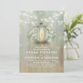 ランタンとベイビーズブレスの素朴なリハーサルディナー 招待状 (スタンド正面)