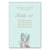 ランタンとリボンの表カードとゲストリスト テーブルナンバー (裏面)