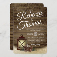 ランタンと松の球果素朴冬の結婚式