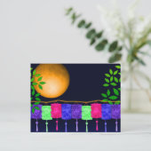 ランタンと満月 ポストカード (スタンド正面)