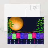 ランタンと満月 ポストカード (正面/裏面)