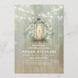 ランタンと赤ちゃんの息の素朴誕生会 招待状