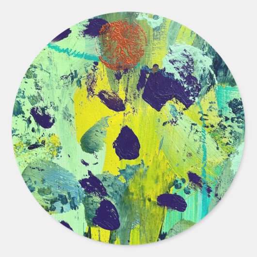 ランタンのシールデザイン ラウンドシール (正面)