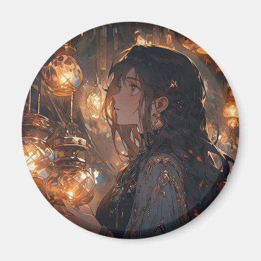 ランタンのホールの写真 マグネット (正面)