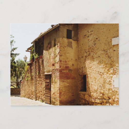 ランタンは建物の壁に取り付けられ ポストカード (正面)