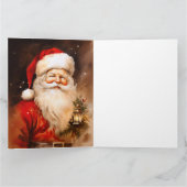 ランタンを持ったサンタクロース カード (内部)