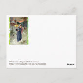 ランタンを持つクリスマス天使 ポストカード (裏面)