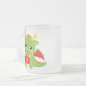 ランタンを握るドラゴン フロストグラスマグカップ (正面左)