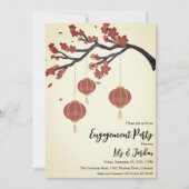ランタンインツリーバックヤード婚約パーティ 招待状 (正面)