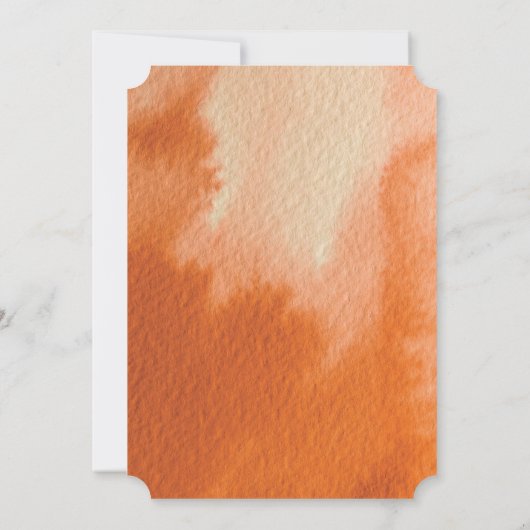 ランタンウォーターカラー秋の結婚式の日付を保存 セーブザデート (裏面)