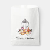 ランタンウォーターカラー秋パーソナライズされた フェイバーバッグ (正面)