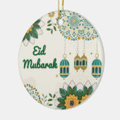 ランタンエレガントとフローラが入ったイードムバラクのカード セラミックオーナメント (左)