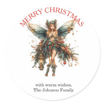 ランタンエレガントのクリスマスを持つ休日の妖精